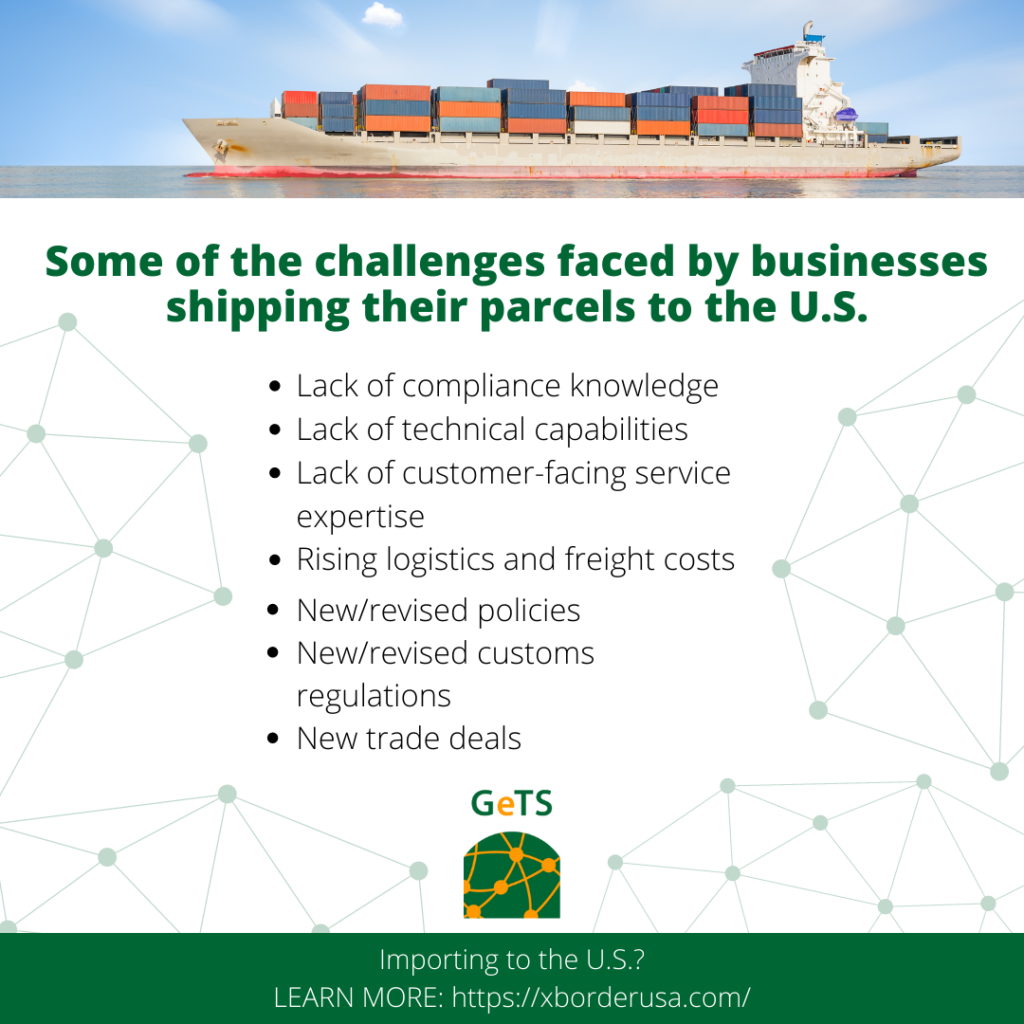 Challenges faced by businesses shipping parcels to the US